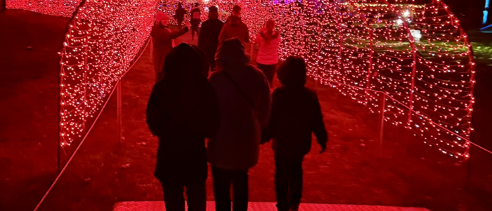 Red Lights Warwick Castle Christmas Light Show